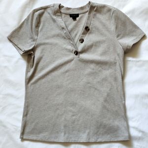 Ann Taylor Factory Button Tee Size XS